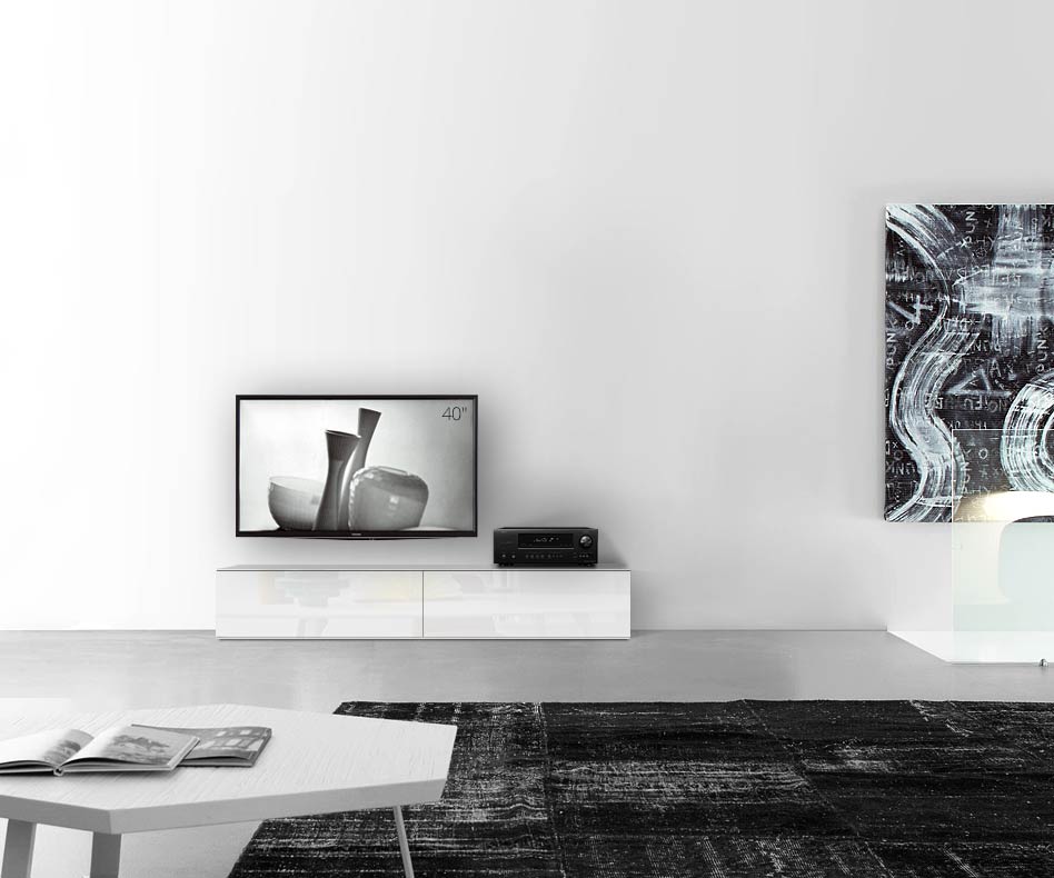 /Design lowboard vloer B180 H35 hoogglans wit /Design lowboard vloer B180 H35 hoogglans wit