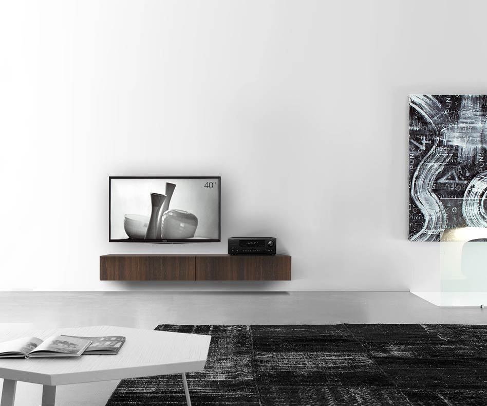 Livitalia Bois Design Lowboard Configurateur mural 180 cm 24 cm 56 cm Chêne brun Livitalia Bois Design Lowboard Configurateur mural 180 cm 24 cm 56 cm Chêne brun