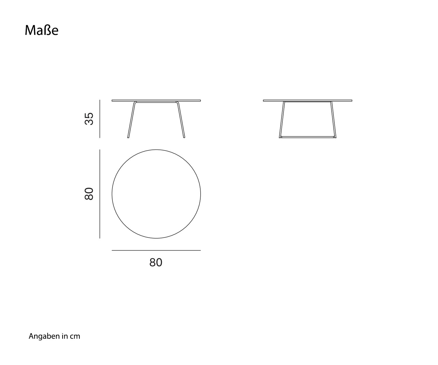 Novamobili Table basse Orbis Esquisse Dimensions