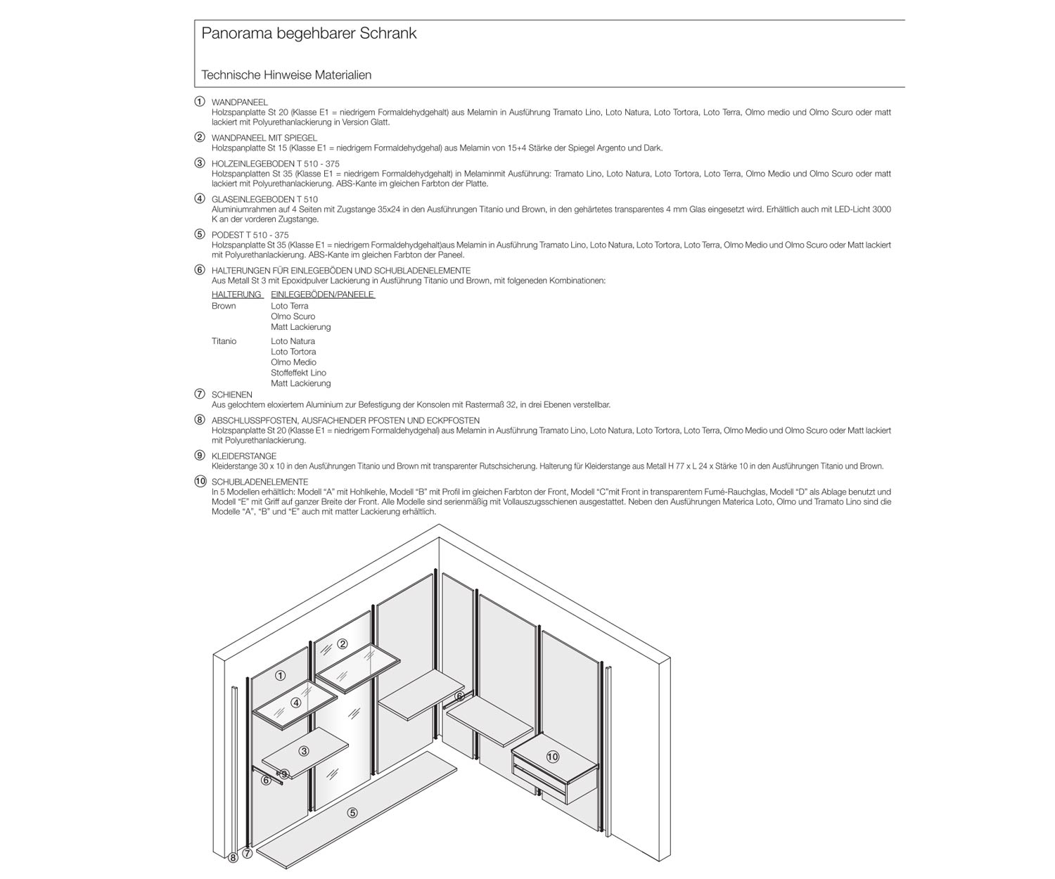 Livitalia Panorama Design kleedkamer Technische gegevens Livitalia Panorama Design kleedkamer Technische gegevens
