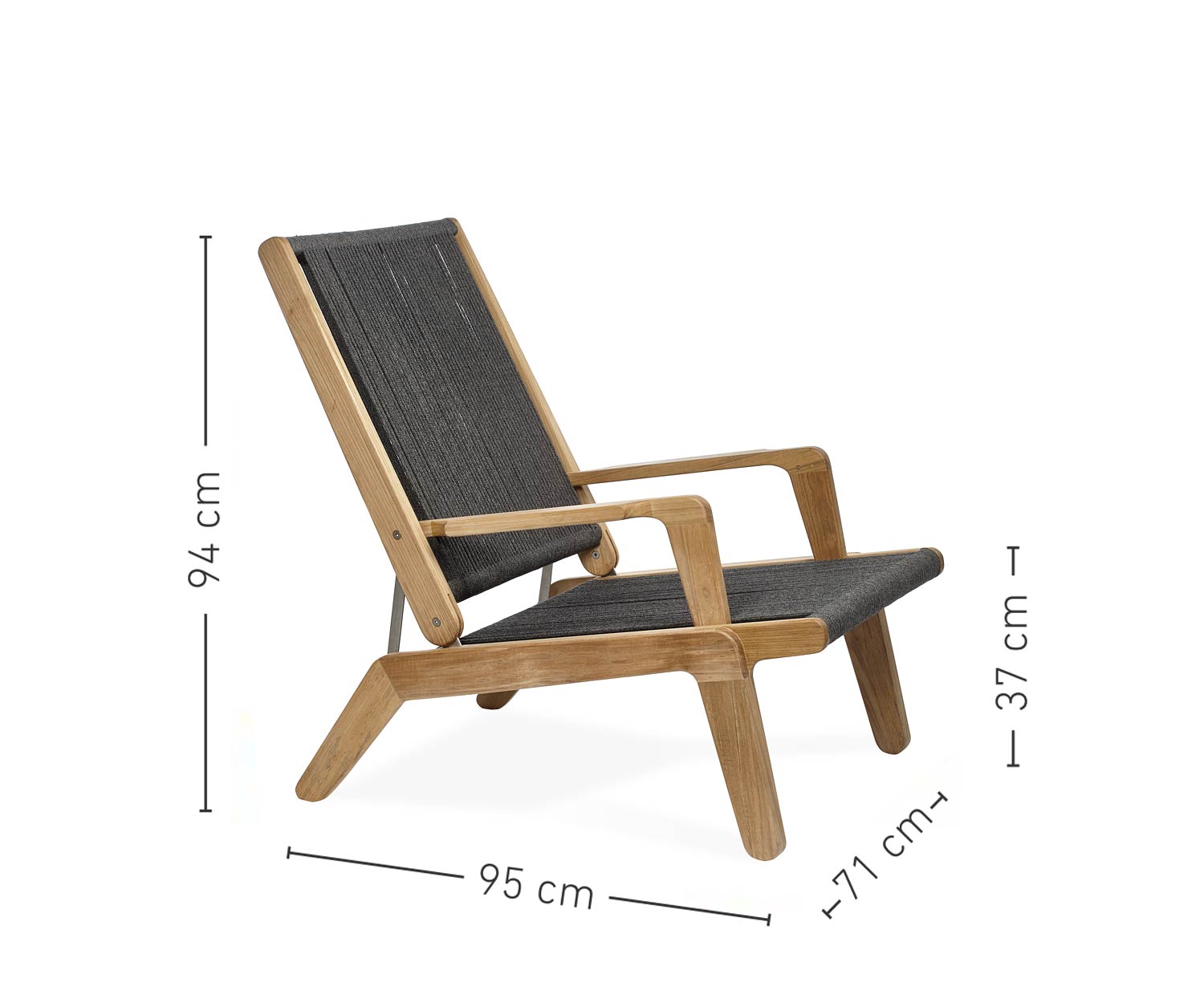 Hoge kwaliteit Oasiq Skagen design ligstoel Afmetingen Maten Maatinformatie