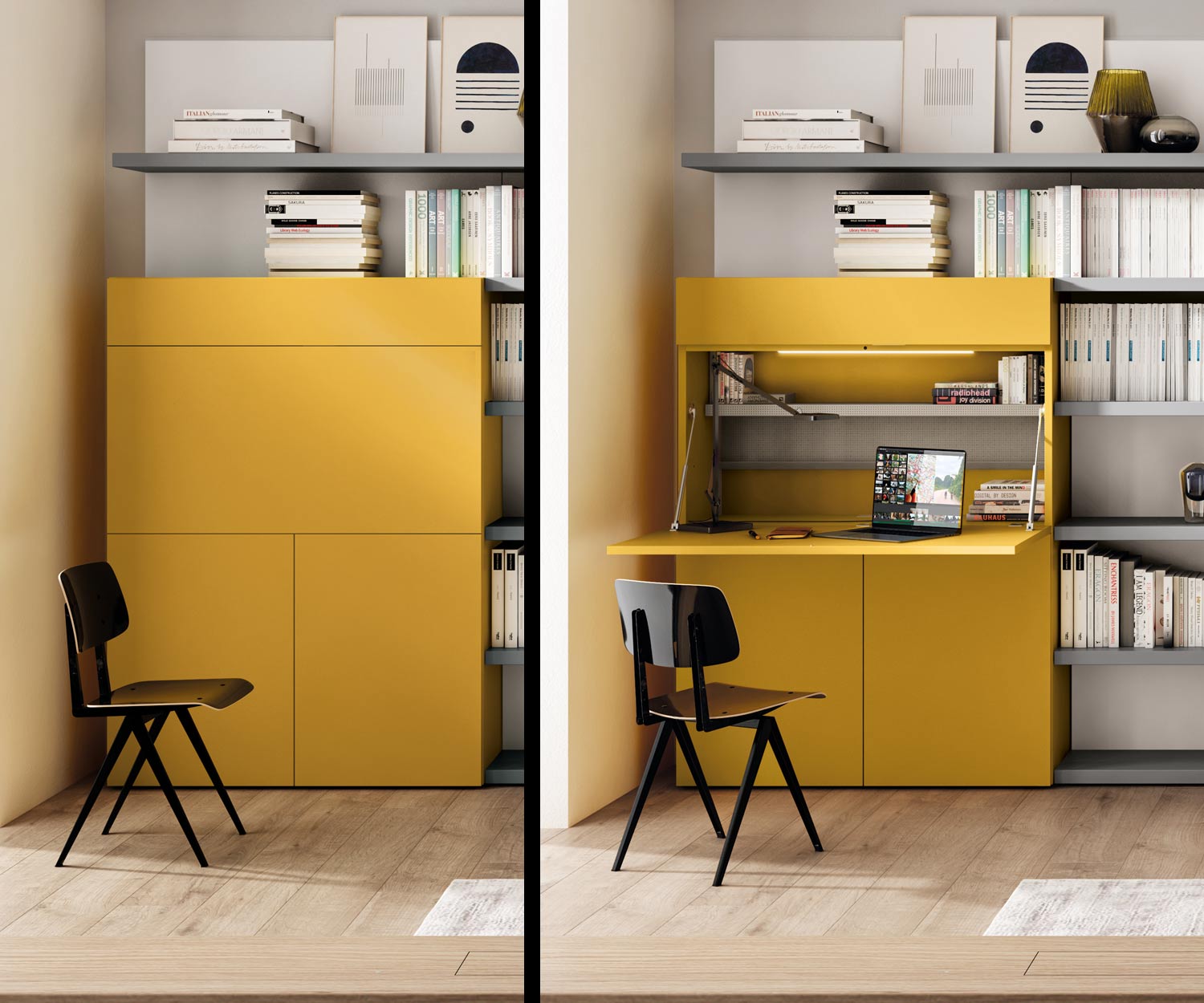 HomeKantoor Woonkamer SChrank met inklapbaar bureau HomeKantoor Woonkamer SChrank met inklapbaar bureau