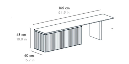 B 165 cm 2 Türen