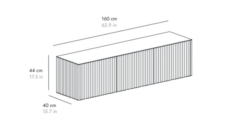 B 160 cm 3 deuren