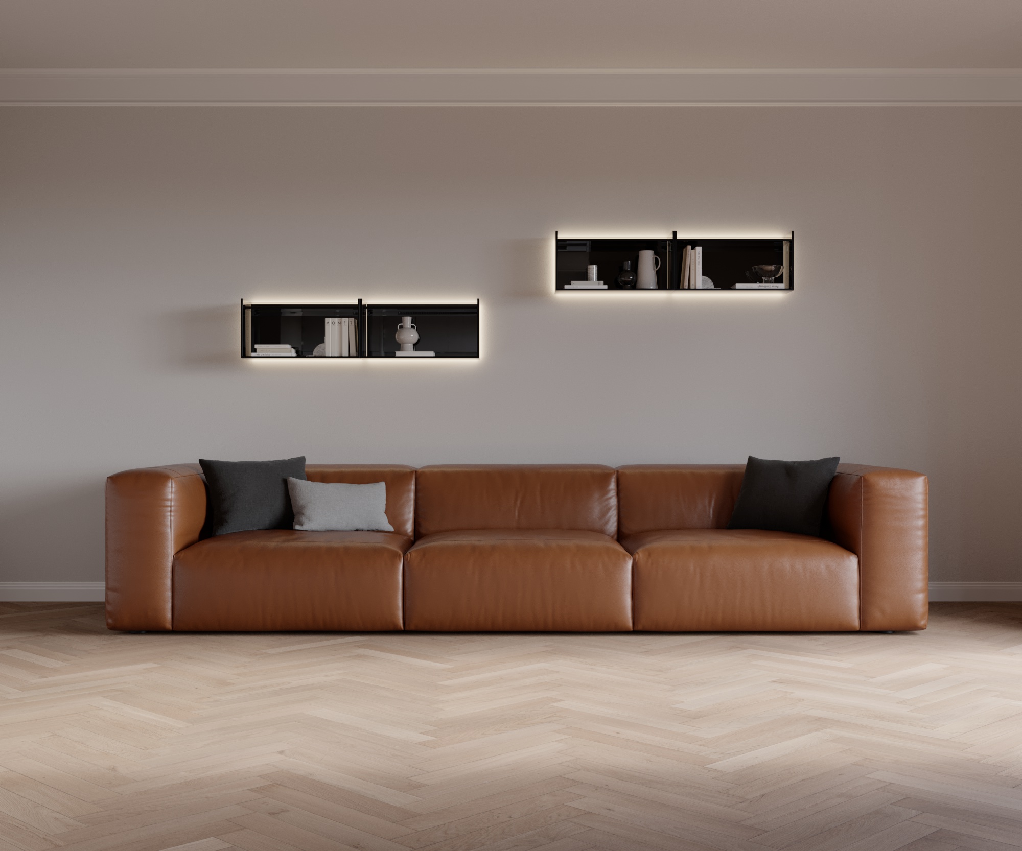 Cloud 3 places cuir Devina Cognac Cloud 3 places cuir Devina Cognac
