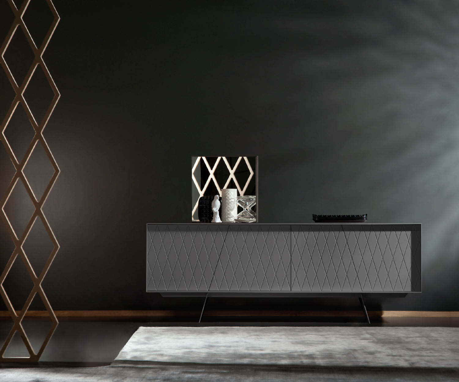 al2 e klipse 003 Dressoir breedte 200 cm corpus donkergrijs