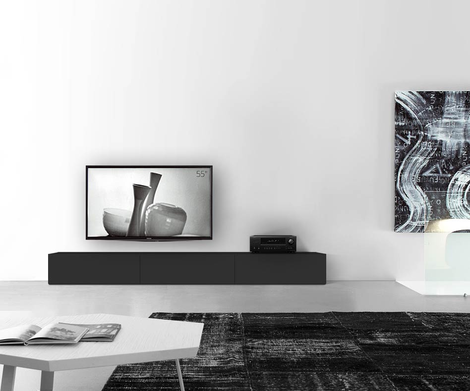 /Design Lowboard sol B270 H35 noir mat /Design Lowboard sol B270 H35 noir mat
