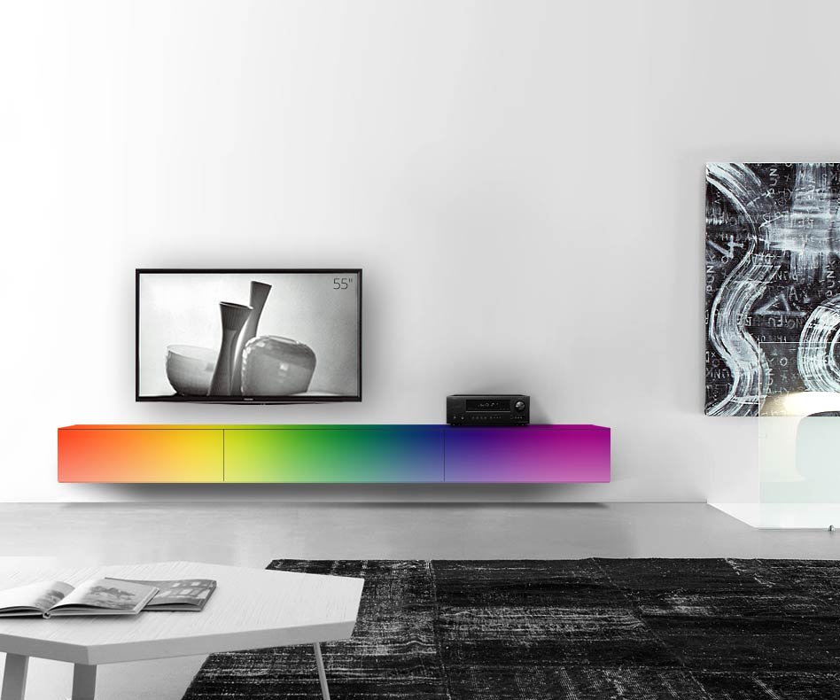 /Design Lowboard mur L300 H33 5 mat RAL /Design Lowboard mur L300 H33 5 mat RAL