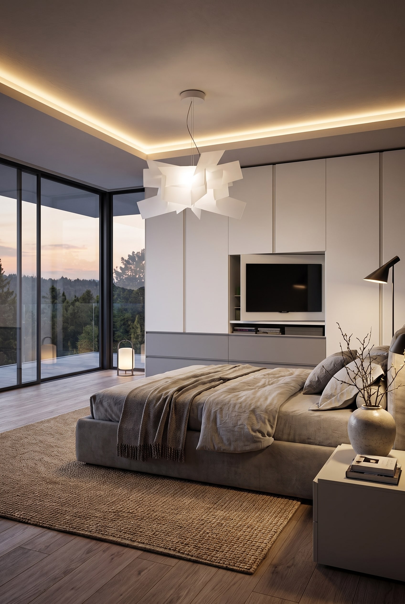 Schlafzimmer Kleiderschrank mit TV Fach modern