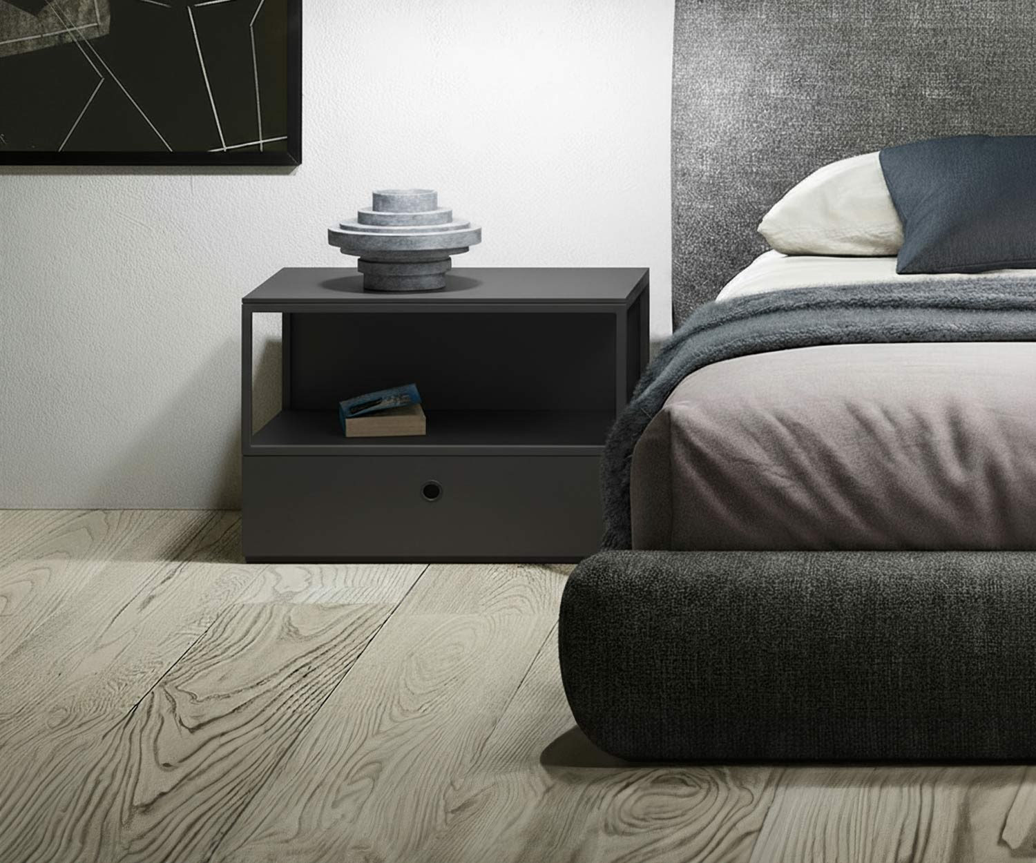 Novamobili Vierkant nachtkastje Novamobili Vierkant nachtkastje