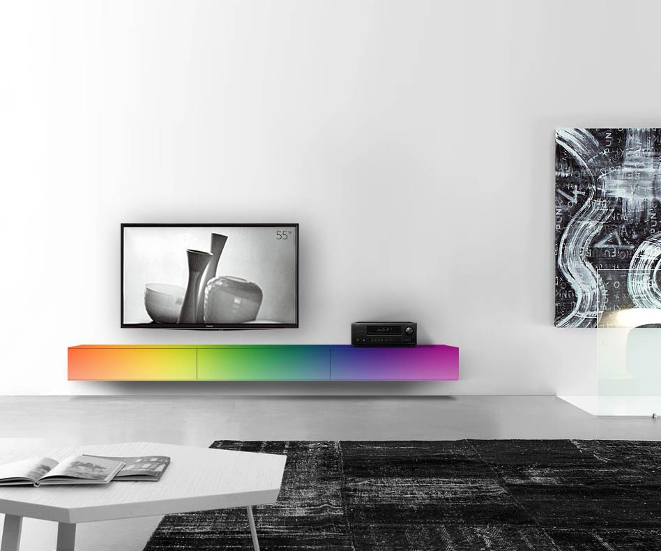 /Design lowboard wand B270 H25 5 mat RAL