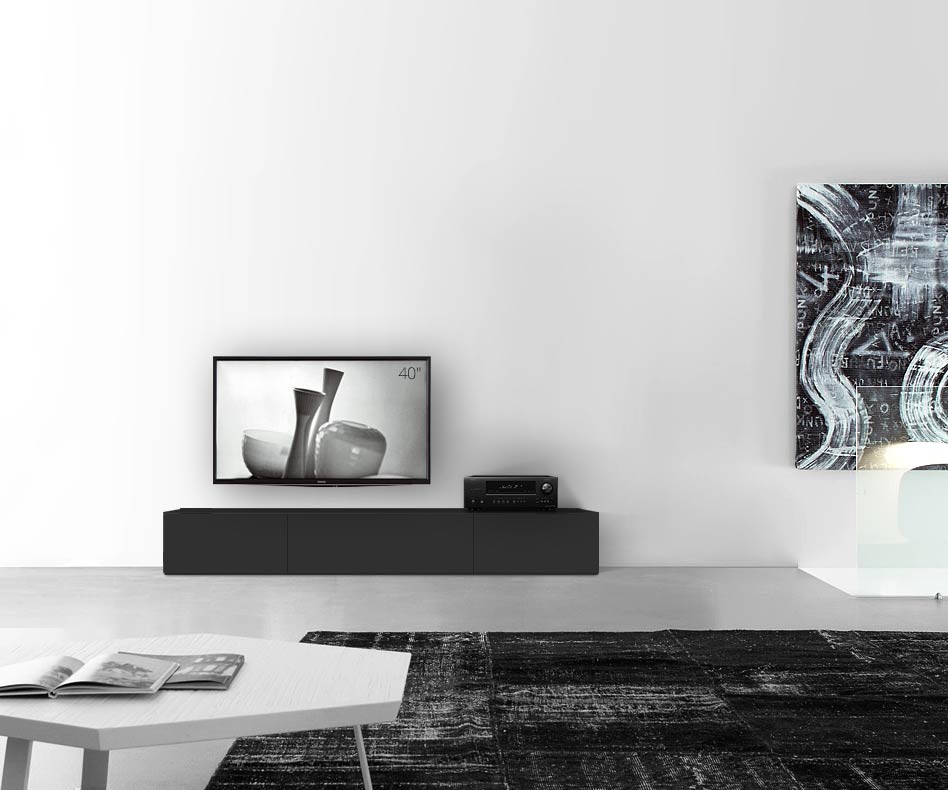 /Design lowboard vloer B210 H35 mat zwart /Design lowboard vloer B210 H35 mat zwart