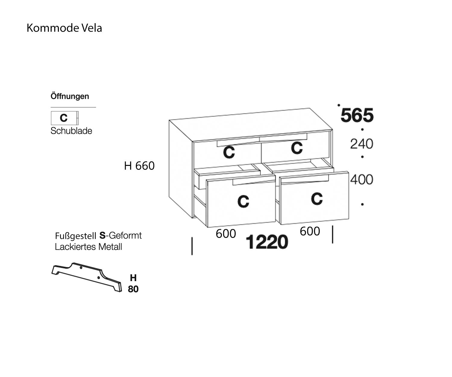 Livitalia Vela Design ladekast Afmetingen Schets Maten Livitalia Vela Design ladekast Afmetingen Schets Maten