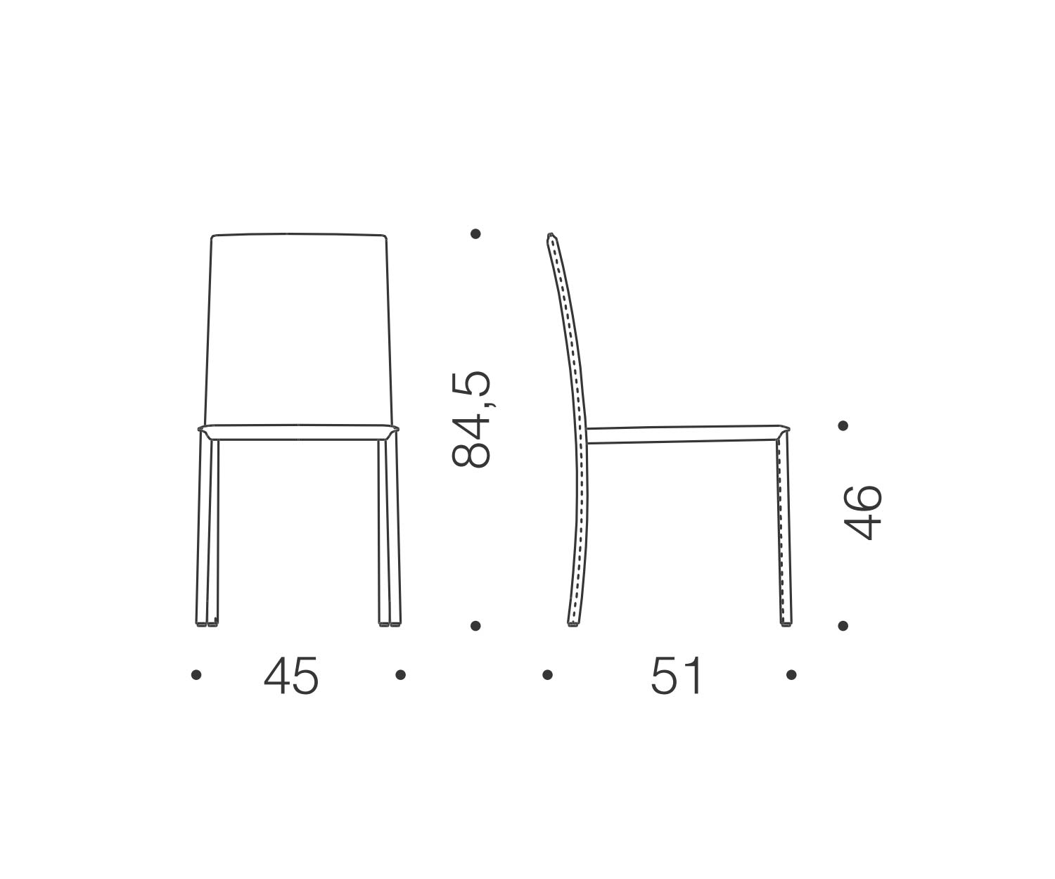 Ozzio Chaise design Lunette Dimensions
