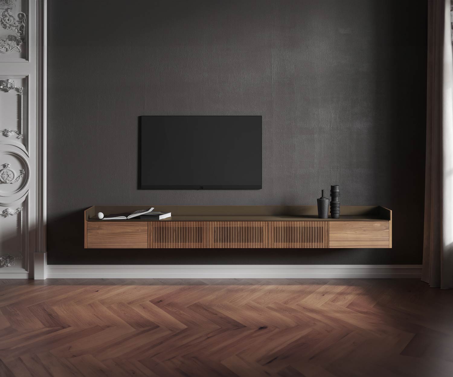 Punt Stockholm Slim Wall TV Dressoir Punt Stockholm Slim Wall TV Dressoir
