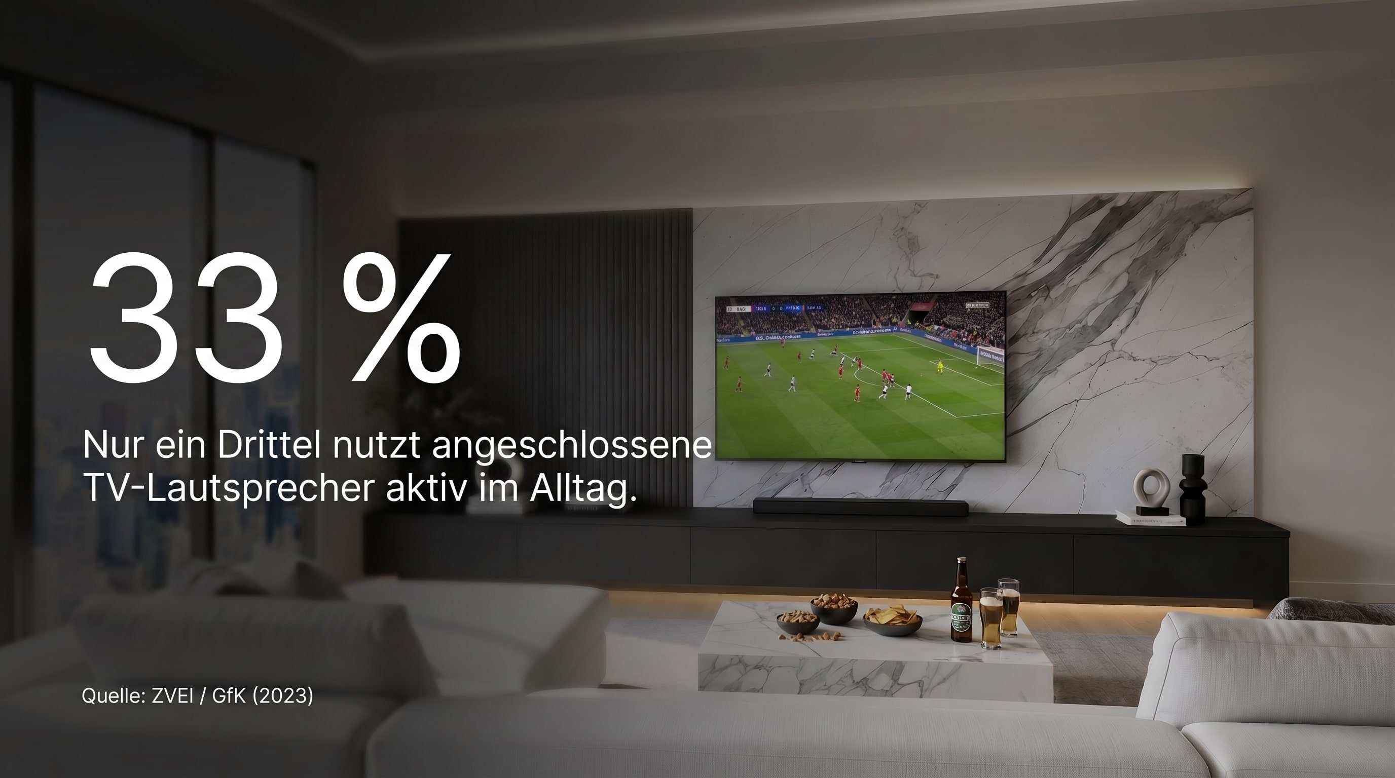 33 % &ndash; Seul un tiers utilise activement les haut-parleurs TV connect&eacute;s au quotidien.