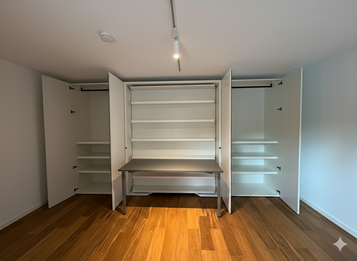 Clei LGM 2.0 modernes und schnes Schrankbett Regal mit Tisch und Schrnken (2) Clei LGM 2.0 modernes und schnes Schrankbett Regal mit Tisch und Schrnken (2)