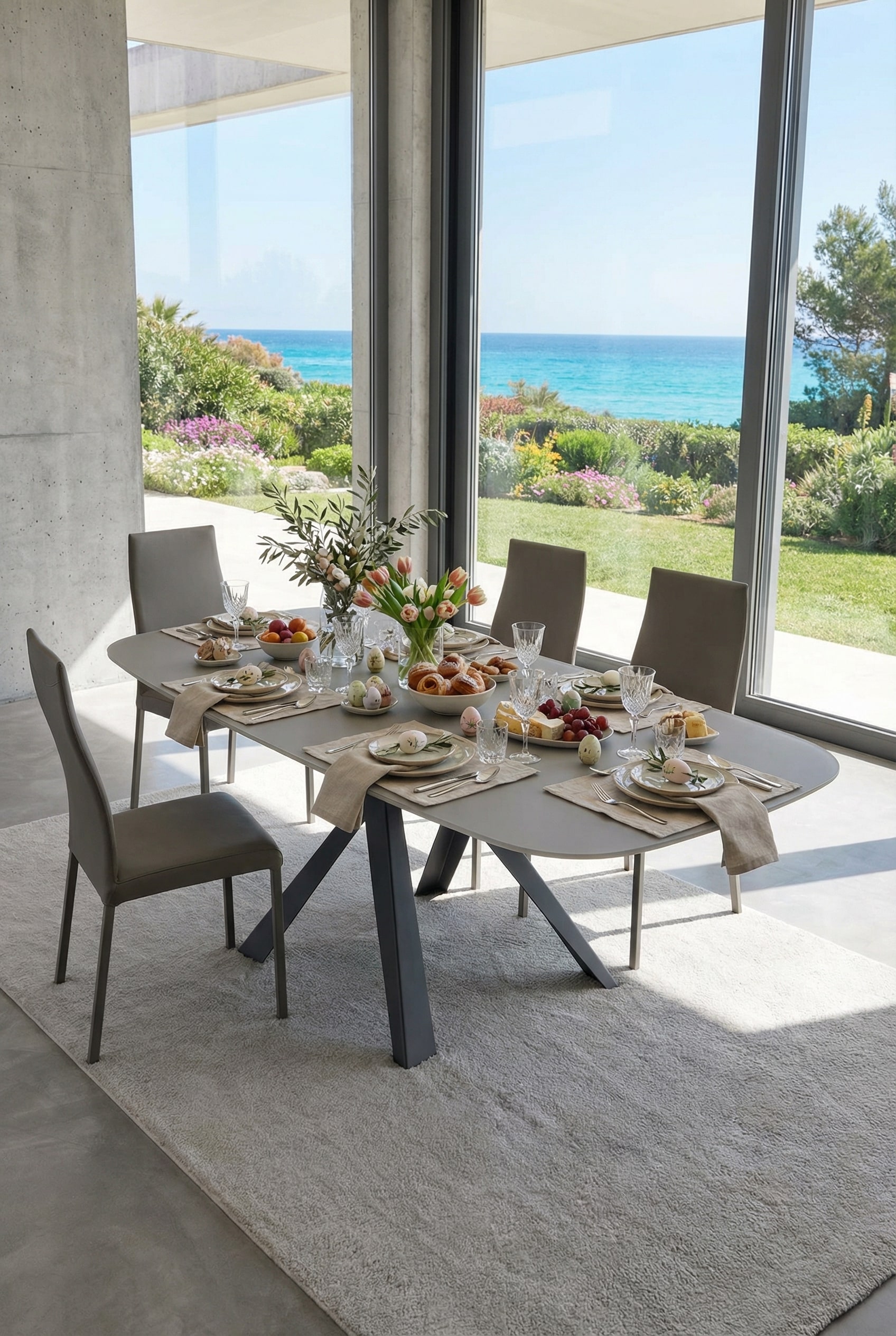 Table à manger Ozzio Bombo T246, une table extensible élégante avec mécanisme invisible dans la salle à manger de luxe Table à manger Ozzio Bombo T246, une table extensible élégante avec mécanisme invisible dans la salle à manger de luxe