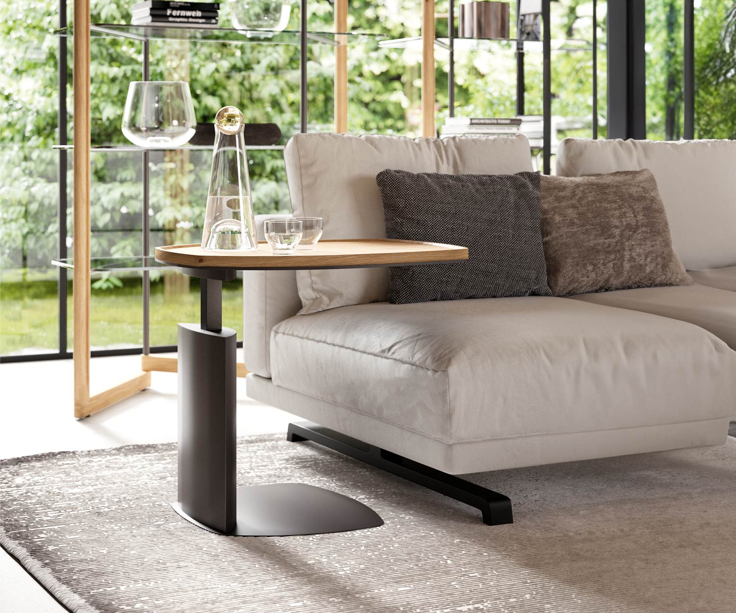 Design nachtkastje Metalen nachtkastje in hoogte verstelbaar Design nachtkastje Metalen nachtkastje in hoogte verstelbaar