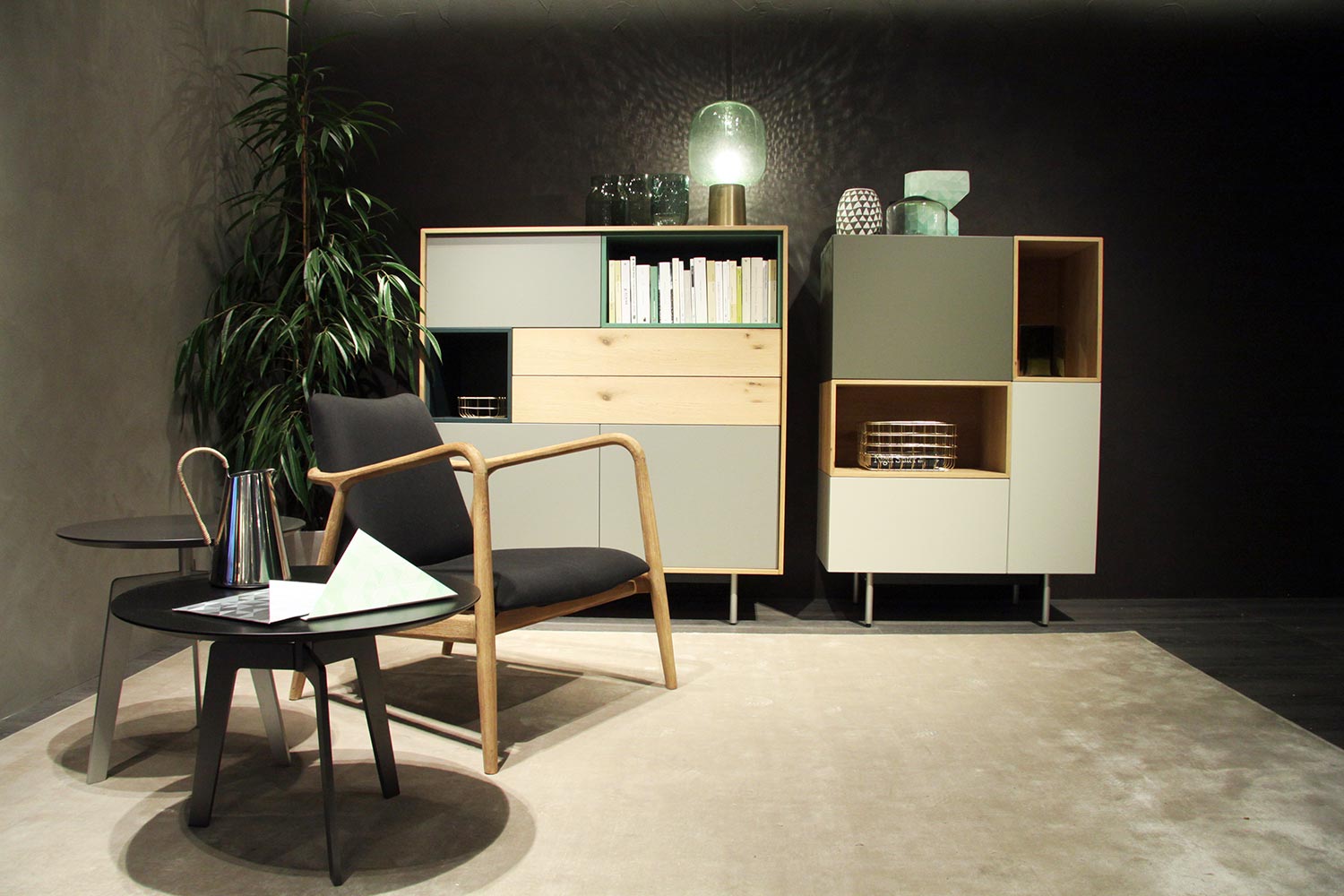 Design highboard hout grijs