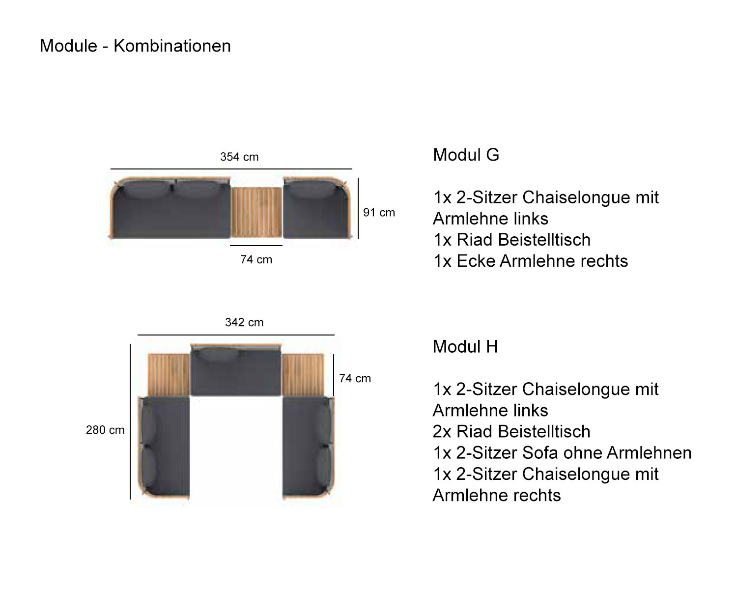 Qasiq Riad collectie voor de tuin Combinatie van modules Qasiq Riad collectie voor de tuin Combinatie van modules