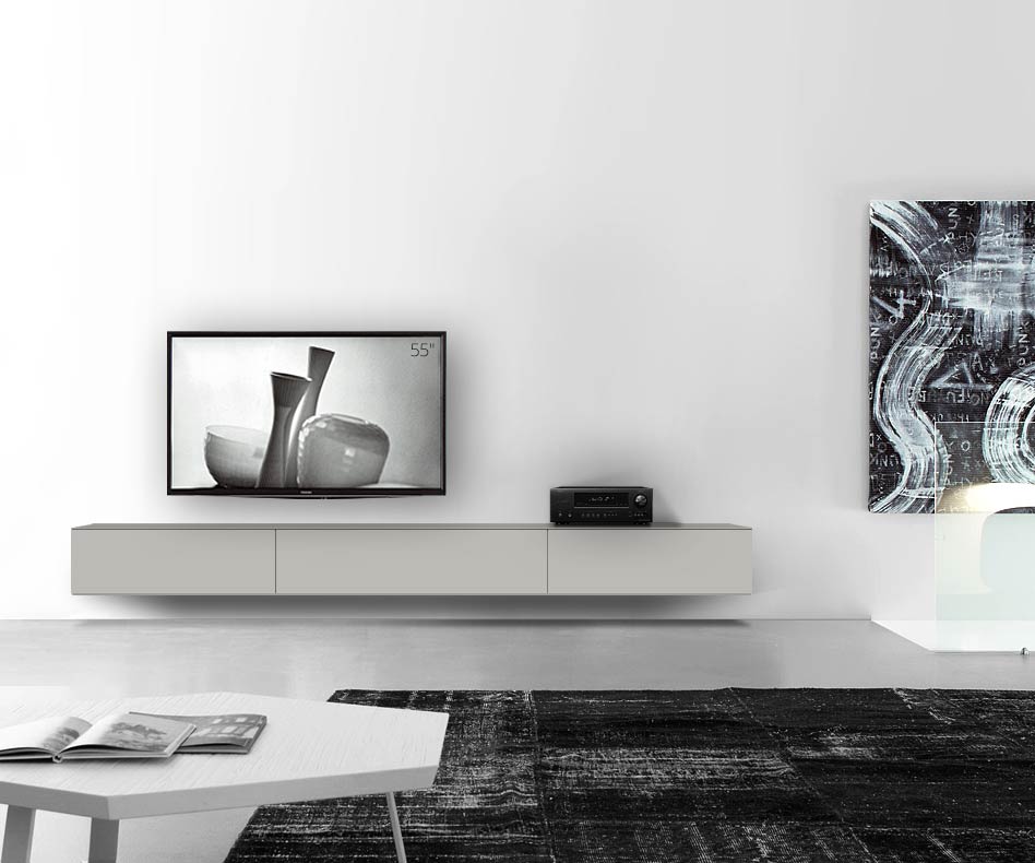 /Design lowboard wand B300 H33 5 mat lichtgrijs /Design lowboard wand B300 H33 5 mat lichtgrijs