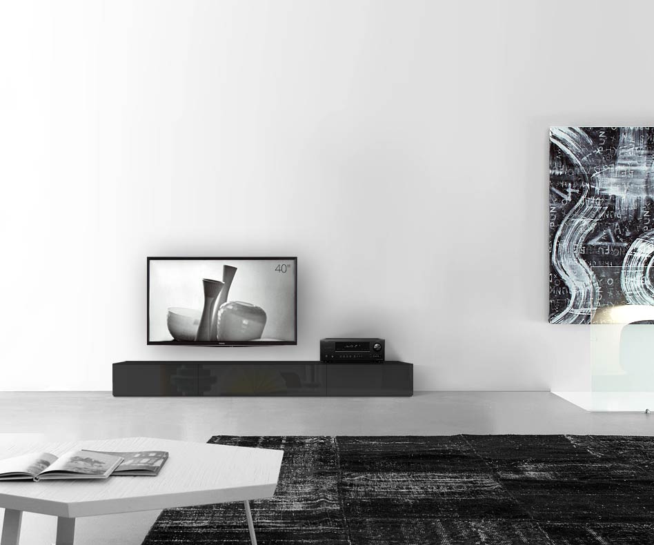 /Design Lowboard sol B210 H27 noir brillant /Design Lowboard sol B210 H27 noir brillant