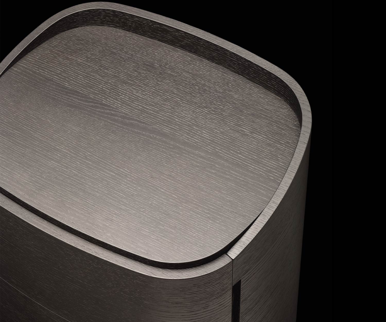 Exclusif Livitalia Design commode haute Round en chêne brun Exclusif Livitalia Design commode haute Round en chêne brun