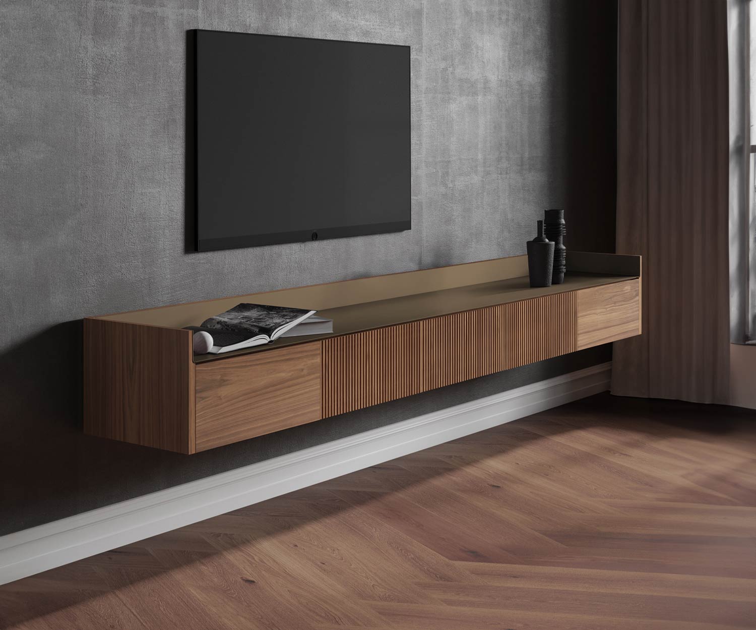 Punt Stockholm Slim Wall TV Dressoir Punt Stockholm Slim Wall TV Dressoir