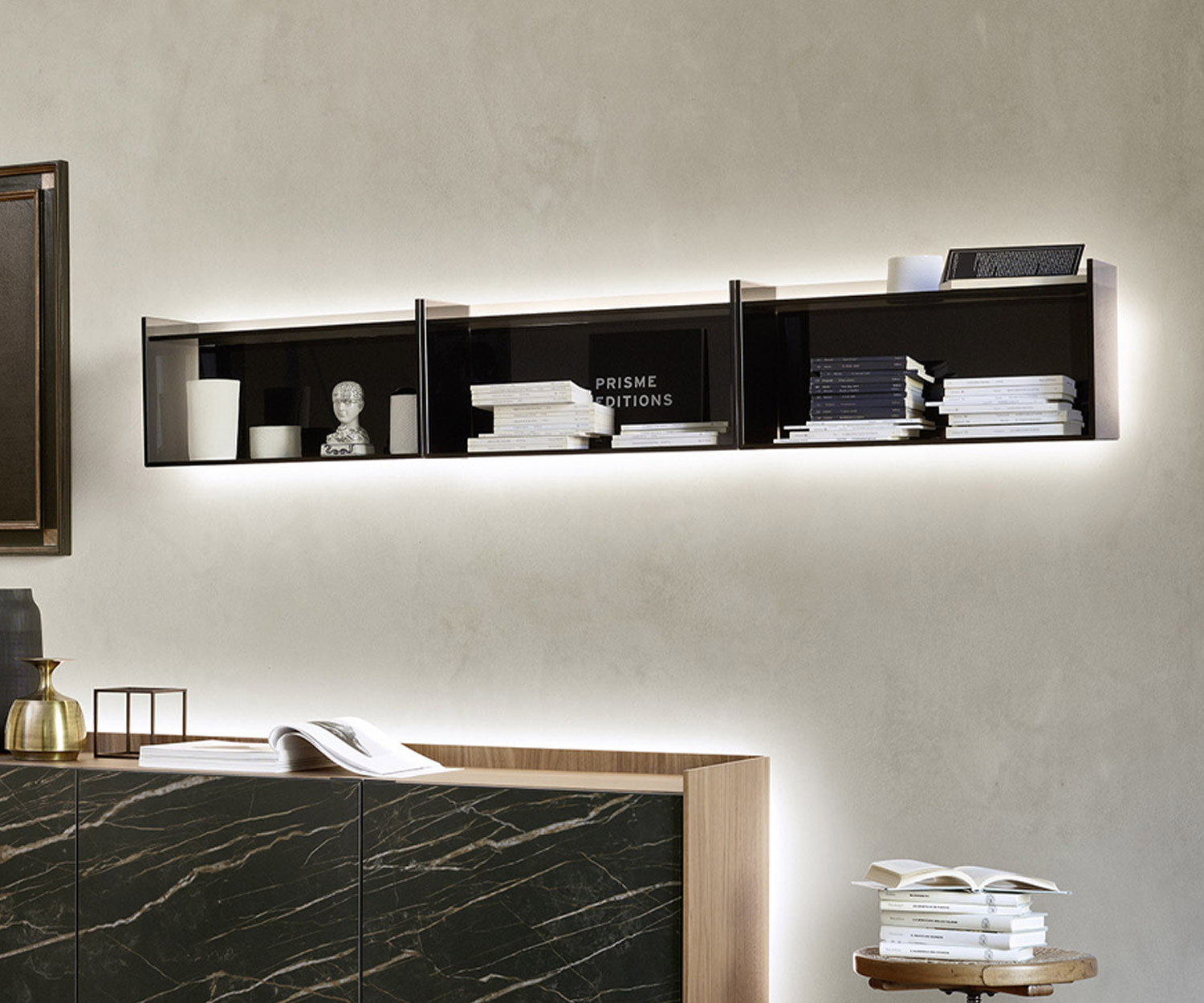 Suspendu Livitalia Étagère murale design en verre  Suspendu Livitalia Étagère murale design en verre