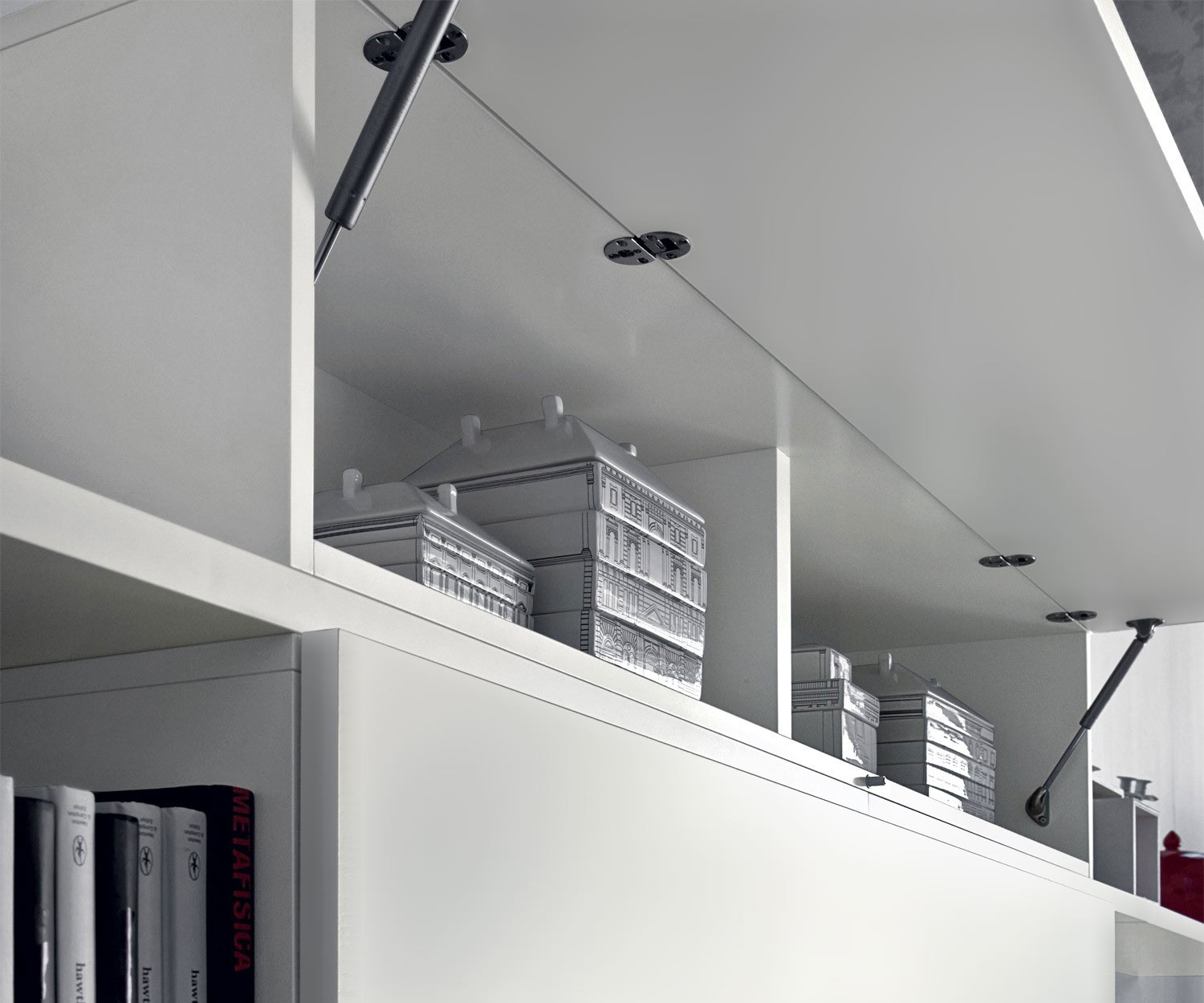 Design bovenkast Horizontaal in detail Draaideur omhoog Design bovenkast Horizontaal in detail Draaideur omhoog