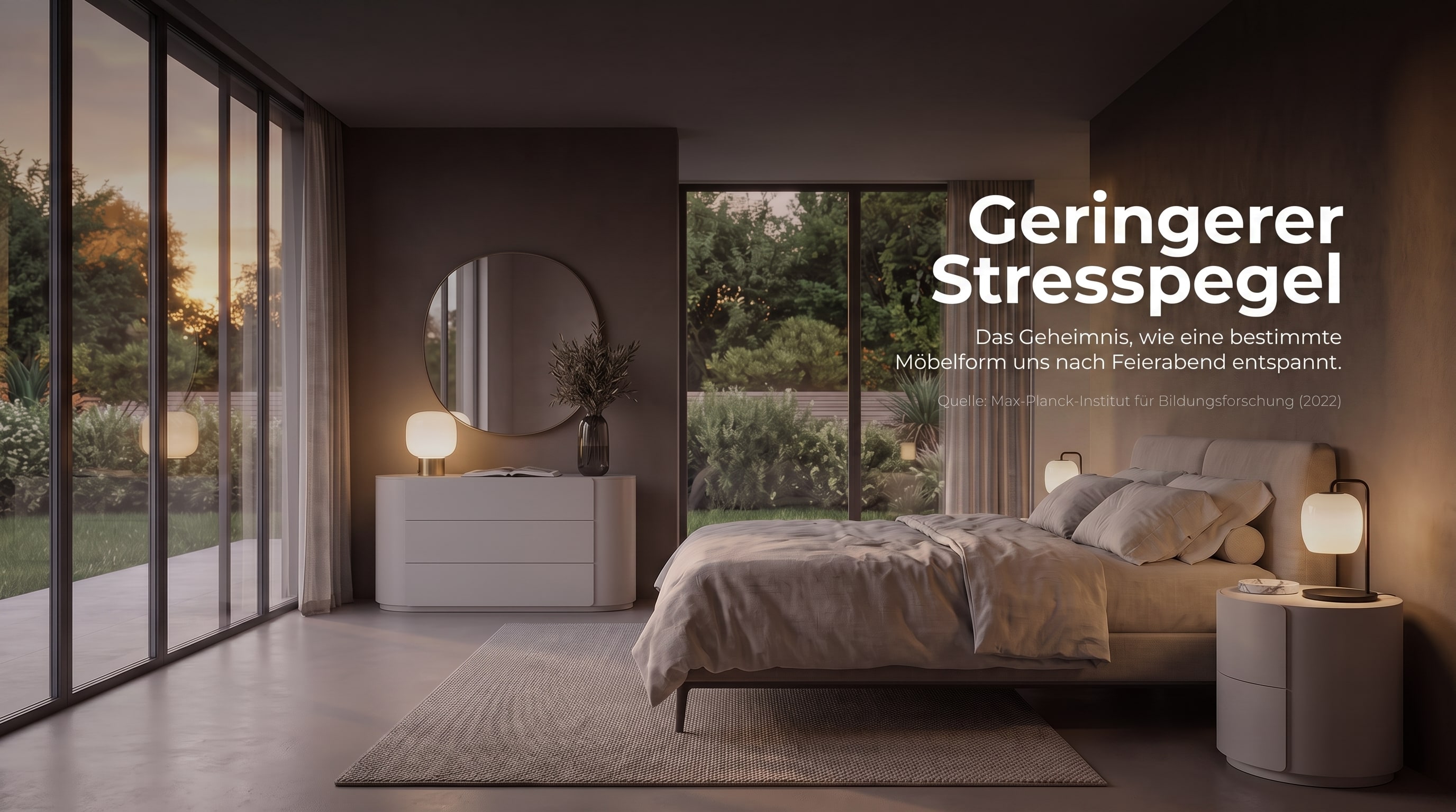 Niveau de stress réduit – Le secret : comment une forme de meuble spécifique nous détend après le travail.