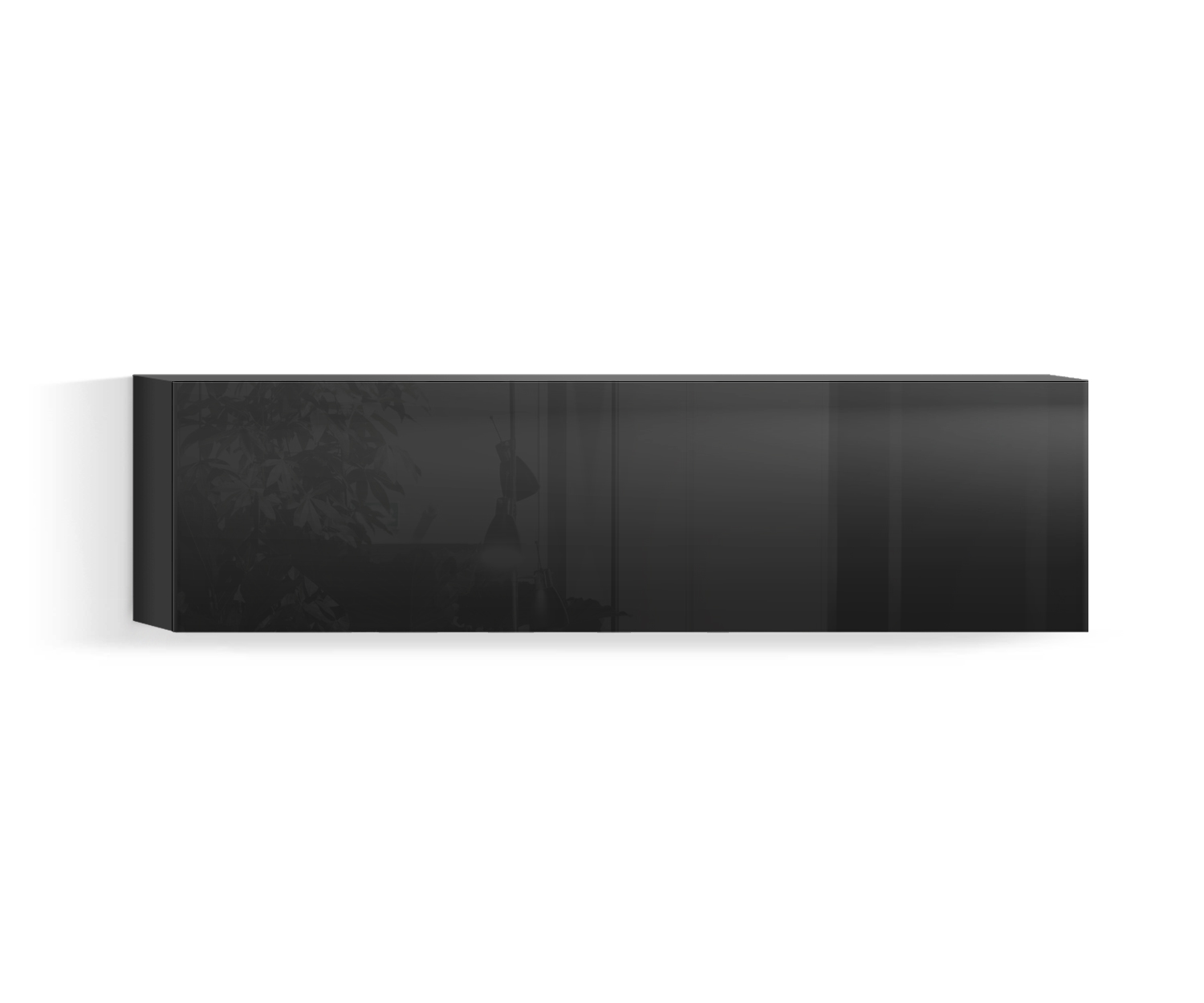 Design Salon Armoire suspendue Horizontal H32 L120 en bas noir418 Design Salon Armoire suspendue Horizontal H32 L120 en bas noir418