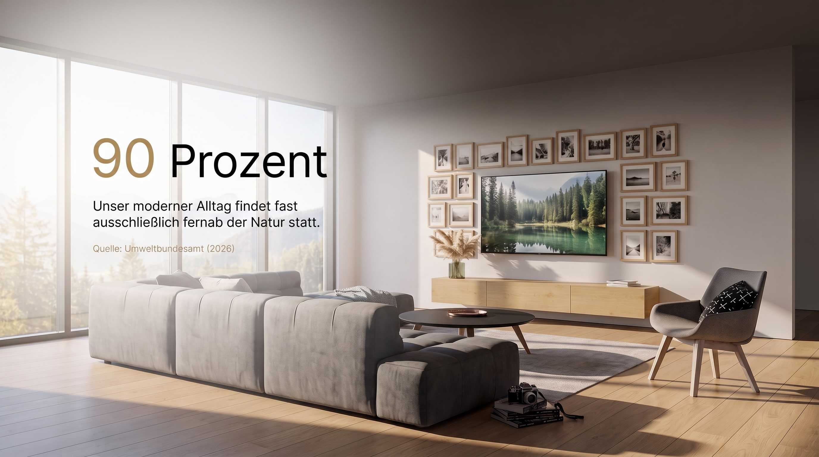 90 Prozent – Notre quotidien moderne se déroule presque exclusivement loin de la nature.