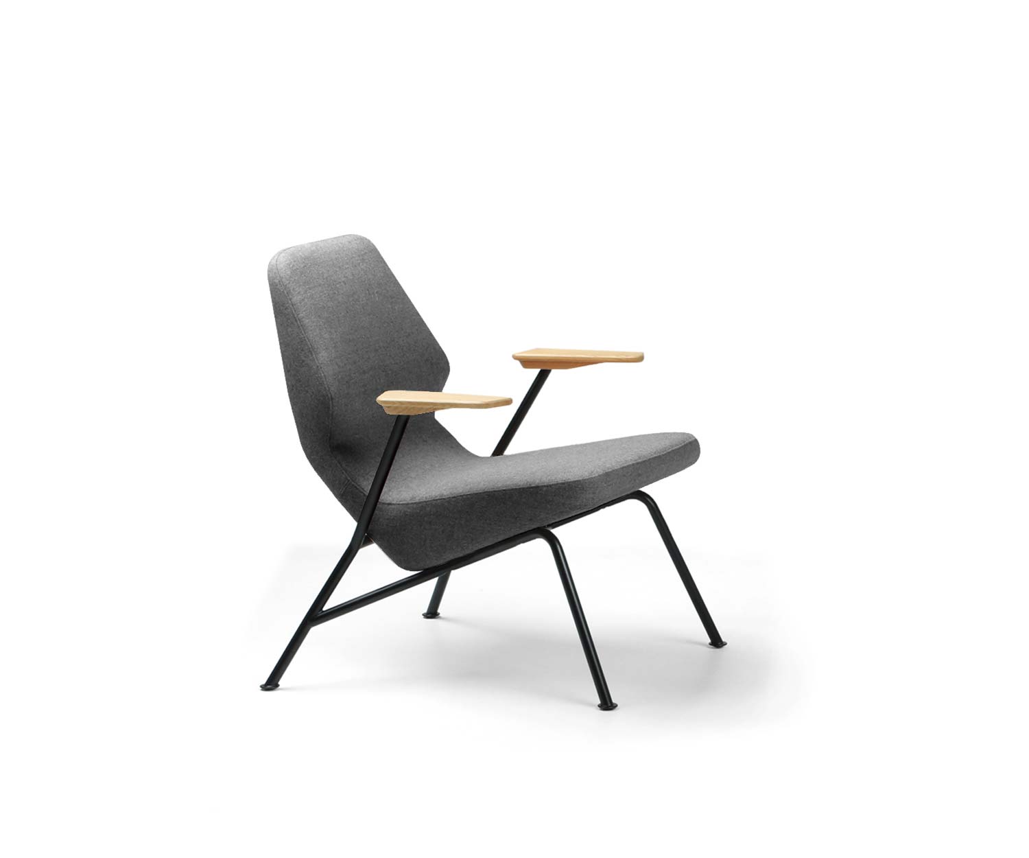 Prostoria Oblique design fauteuil met metalen frame in donkergrijze hoes