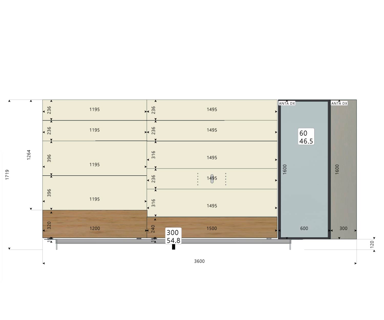 Livitalia Design hangelement C42 met afmetingen Maten Schets Livitalia Design hangelement C42 met afmetingen Maten Schets
