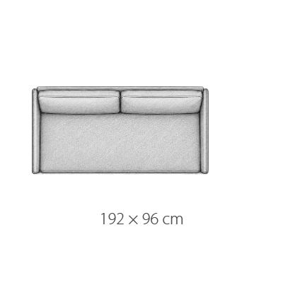 192 × 96 cm · Largeur de couchage 165 cm