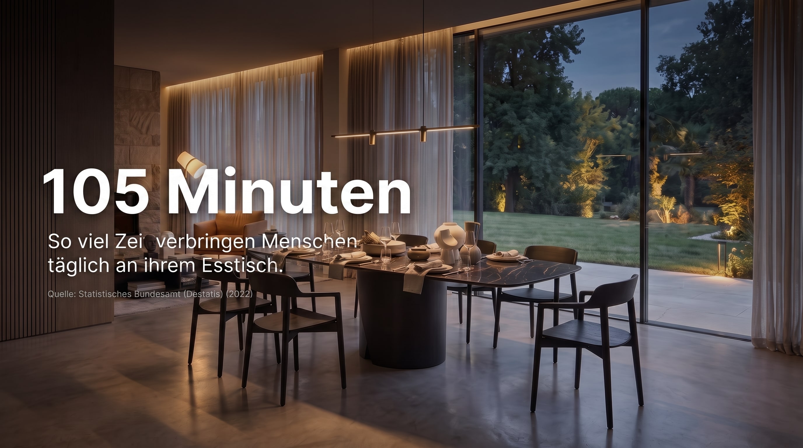 105 Minuten &ndash; La table &agrave; manger est utilis&eacute;e quotidiennement pendant une longue p&eacute;riode.