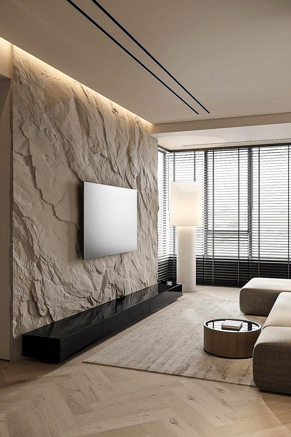 salon-avec-differents-accents-beiges-et-meubles-de-couleur-contraste