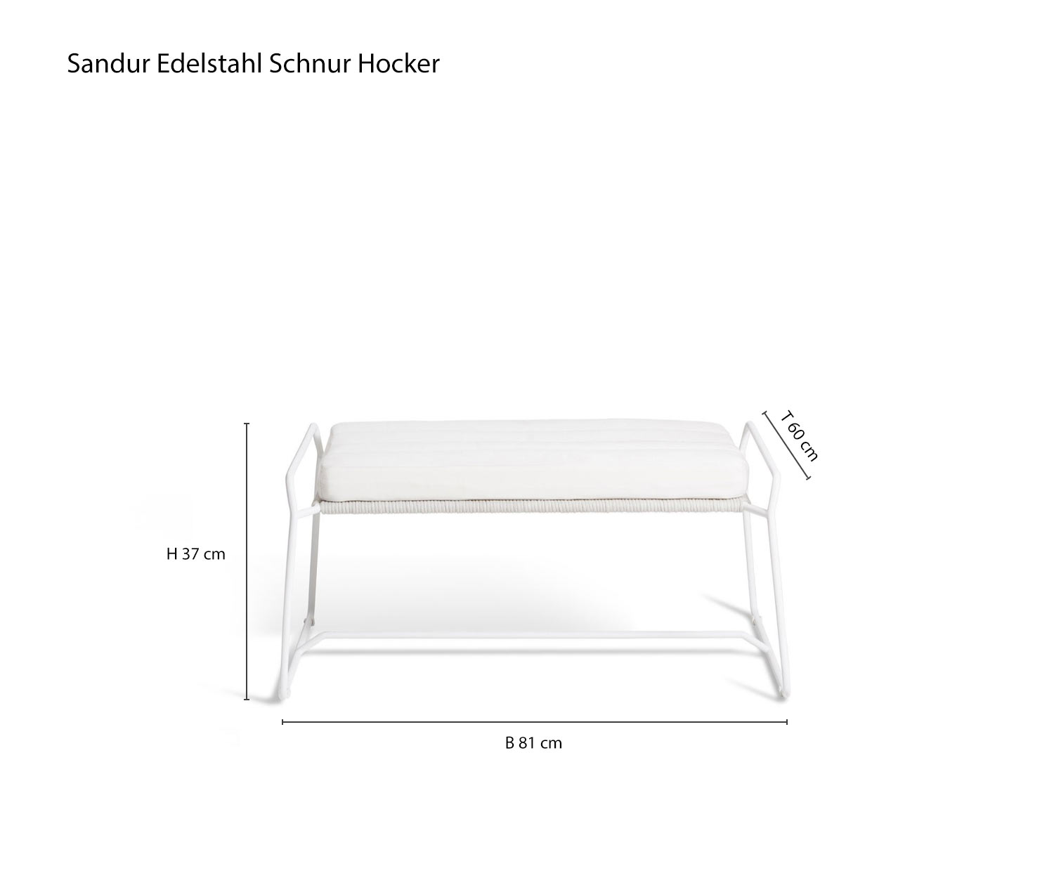 Confortable tabouret de designer Sandur de Oasiq Taille Mesures Dimension Esquisse Confortable tabouret de designer Sandur de Oasiq Taille Mesures Dimension Esquisse
