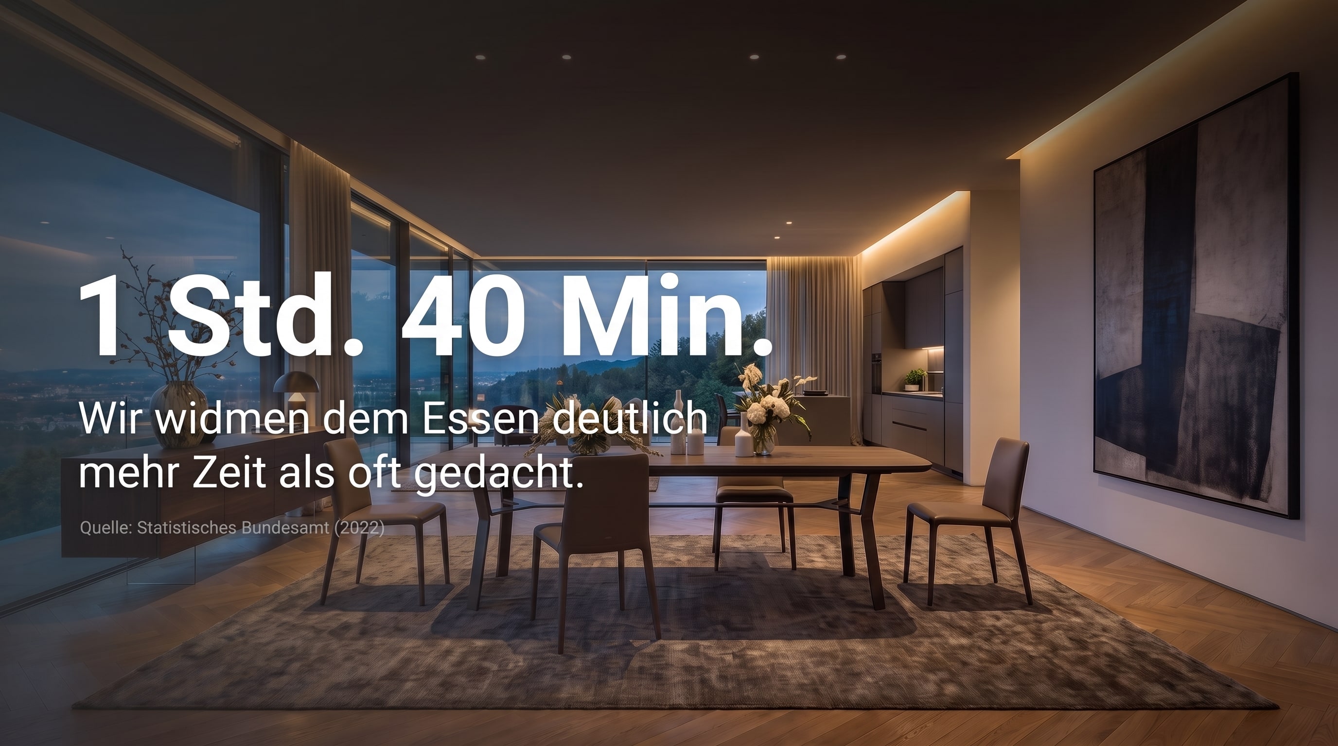 1 Std. 40 Min. &ndash; Nous consacrons beaucoup plus de temps aux repas qu'on ne le pense souvent.