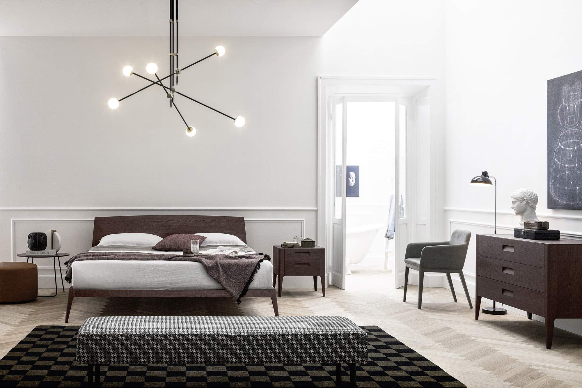 Chambre à coucher design en bois