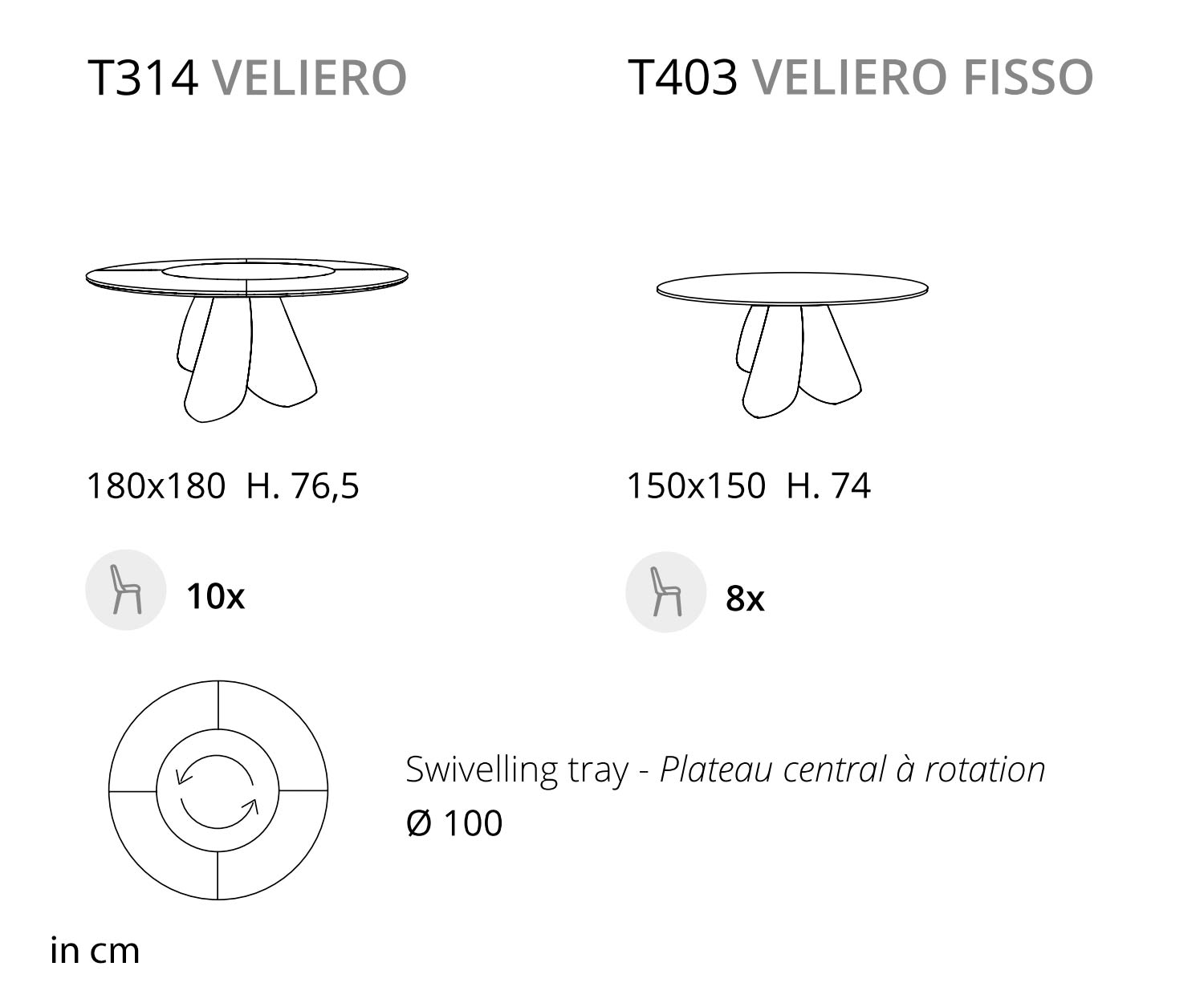 Ozzio Veliero T314 Design ronde eettafel naturel eiken keramiek