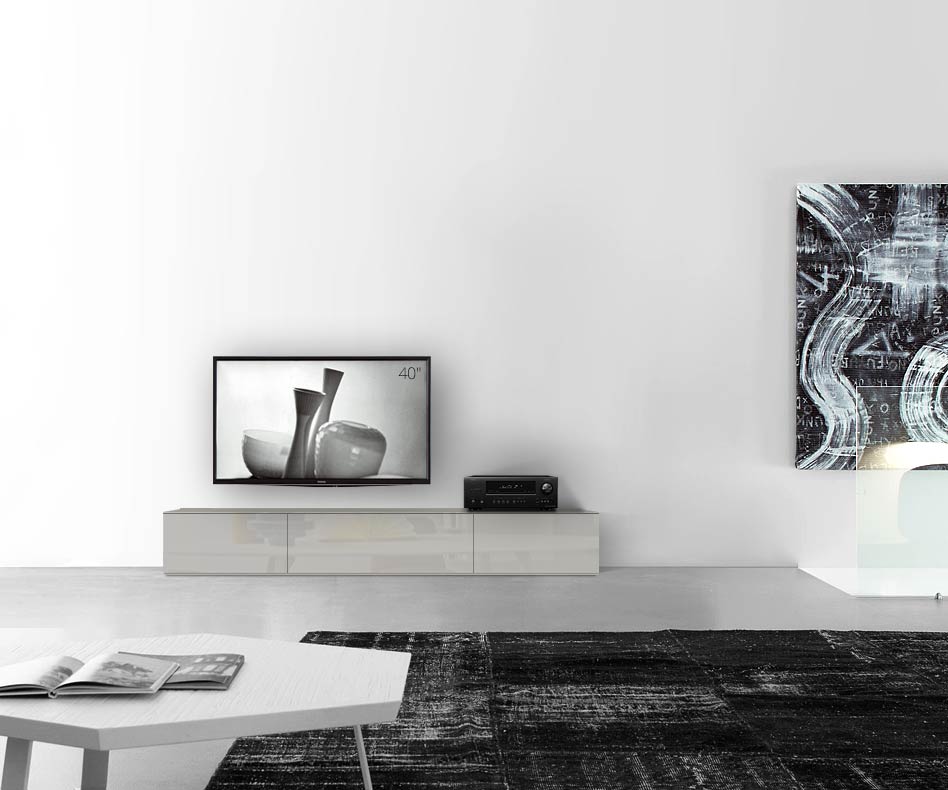 /Design Lowboard Fond B210 H35 brillant gris clair /Design Lowboard Fond B210 H35 brillant gris clair