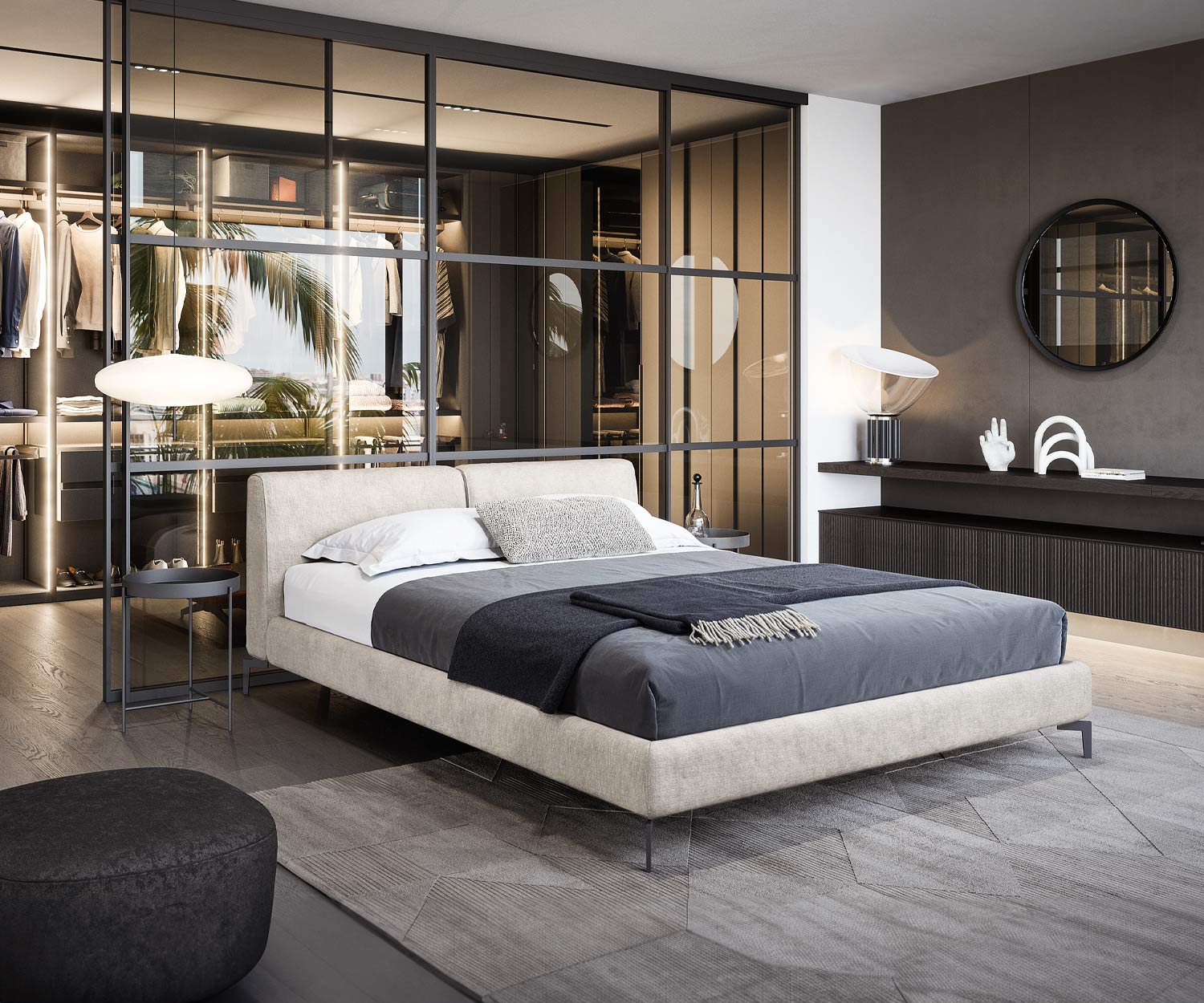 Novamobili Margot gestoffeerd bed Novamobili Margot gestoffeerd bed