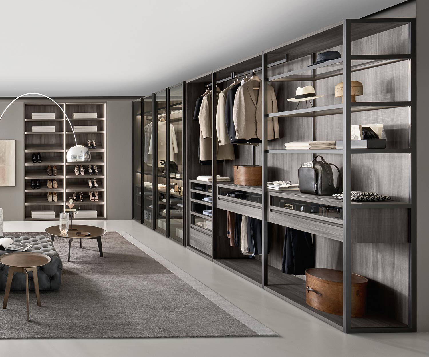 Livitalia Design kleedkamersysteem Panoramazicht Livitalia Design kleedkamersysteem Panoramazicht