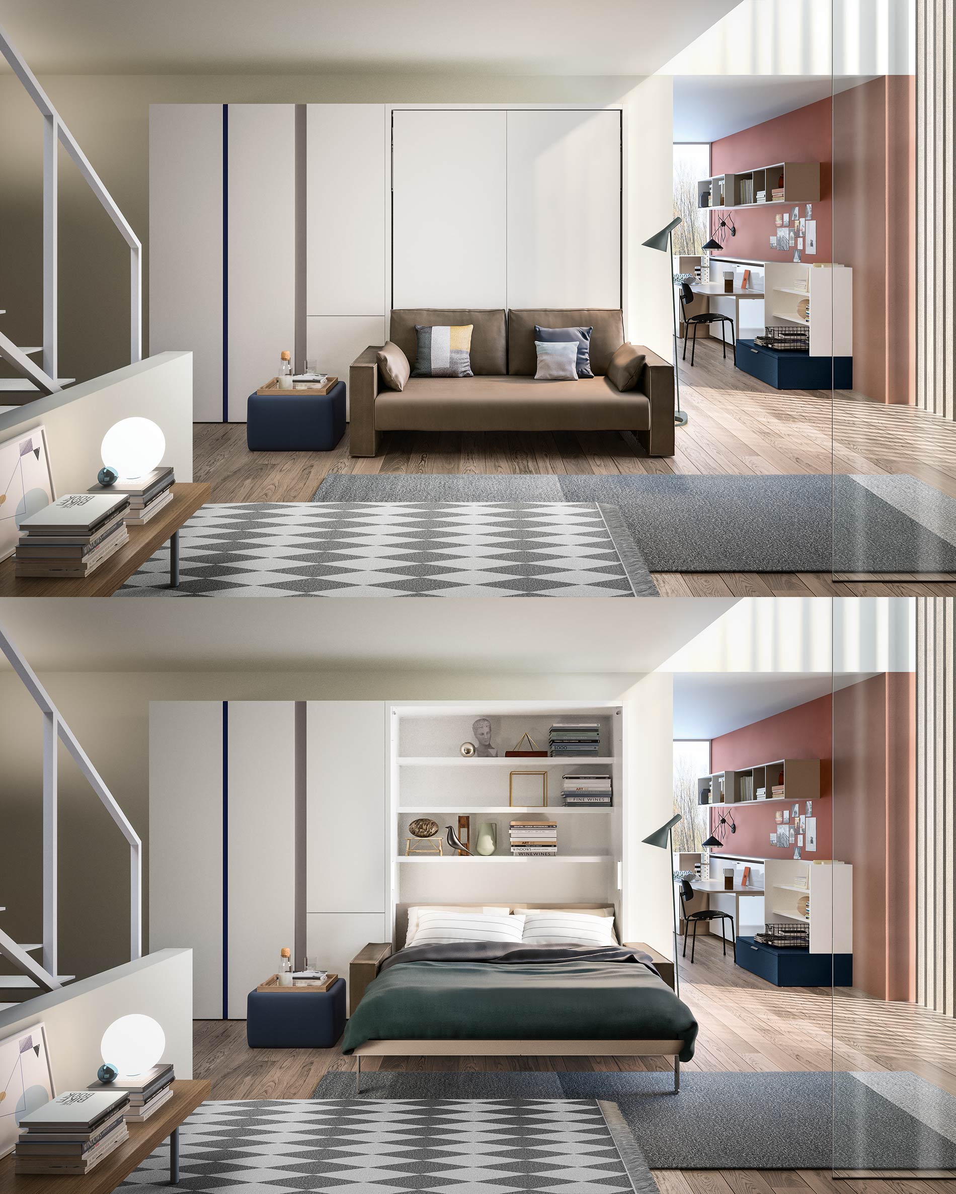 Clei Lit escamotable avec couchage 160x200