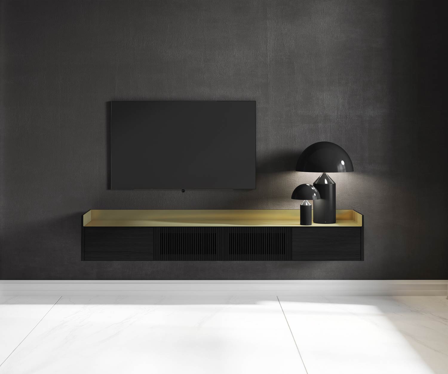 Punt Stockholm Slim Wall TV Dressoir Punt Stockholm Slim Wall TV Dressoir