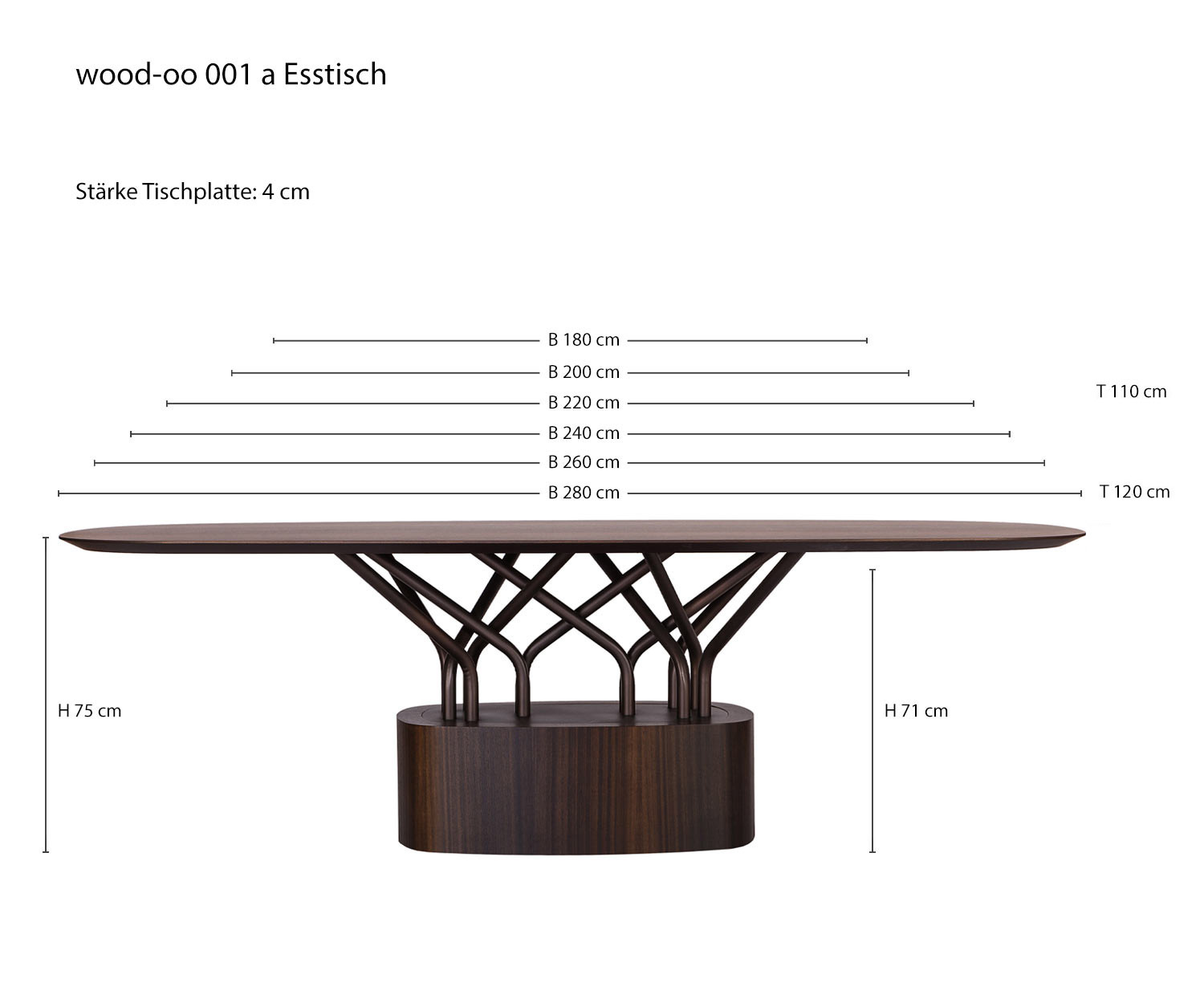 Design eetkamertafel hout oo 001 van al2 Afmetingen Schets Maten Design eetkamertafel hout oo 001 van al2 Afmetingen Schets Maten