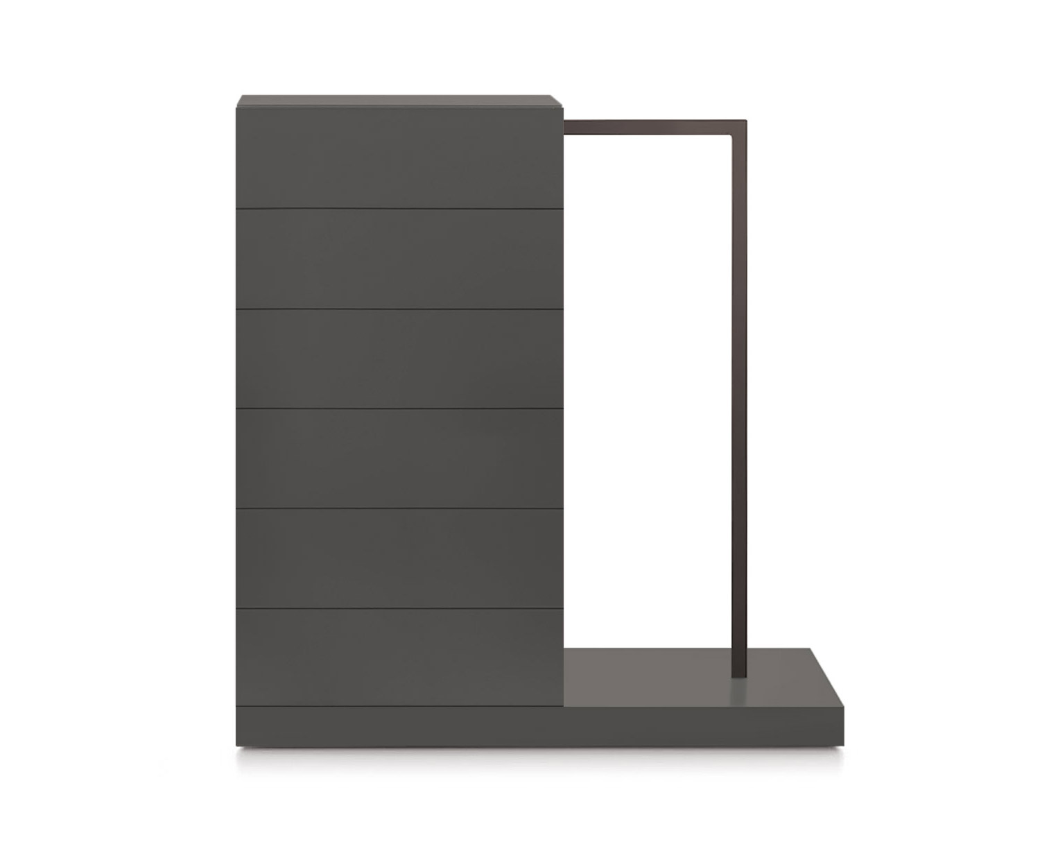 Novamobili Easy6 hoge ladekast + kleerkast rechts B54cm mat quartz310